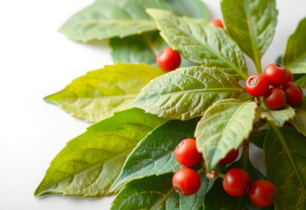 Hojas de Ashwagandha y bayas