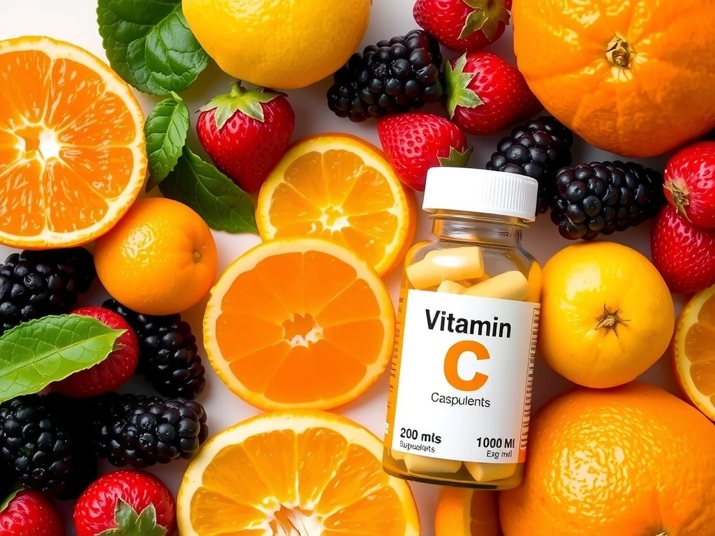 Suplementos de Vitamina C y alimentos saludables